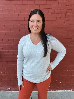 Leah Long Sleeve - Light Grey