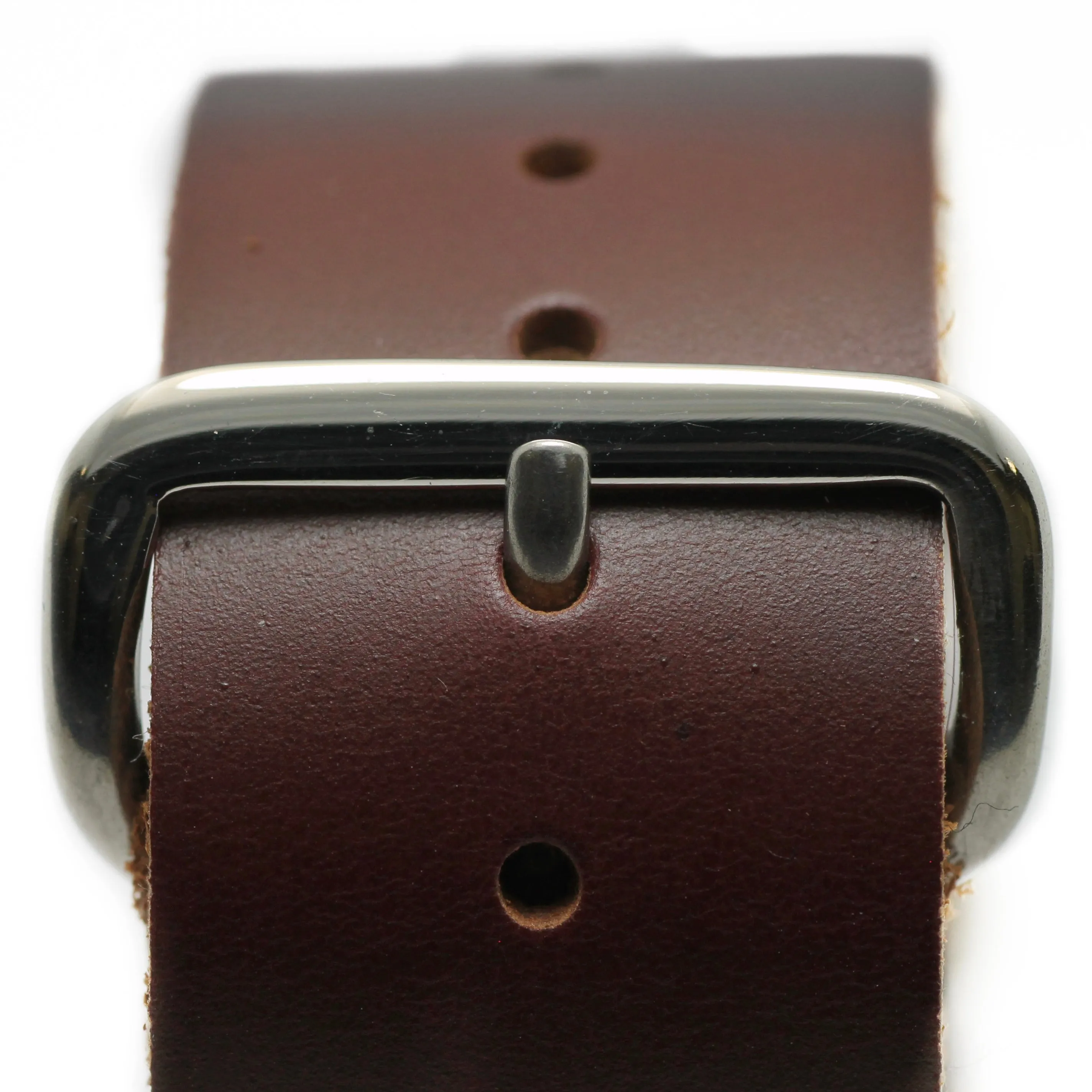 Leather Military Style Watch Strap