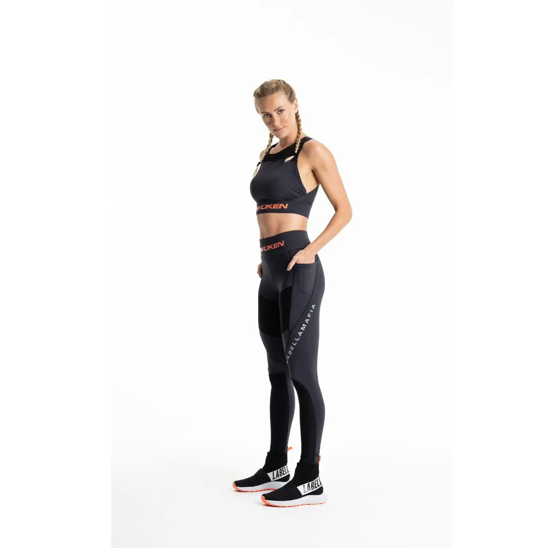 Legging Dopamina Negra-Gris