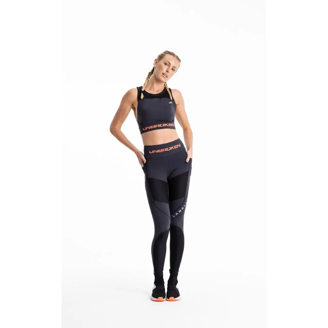 Legging Dopamina Negra-Gris