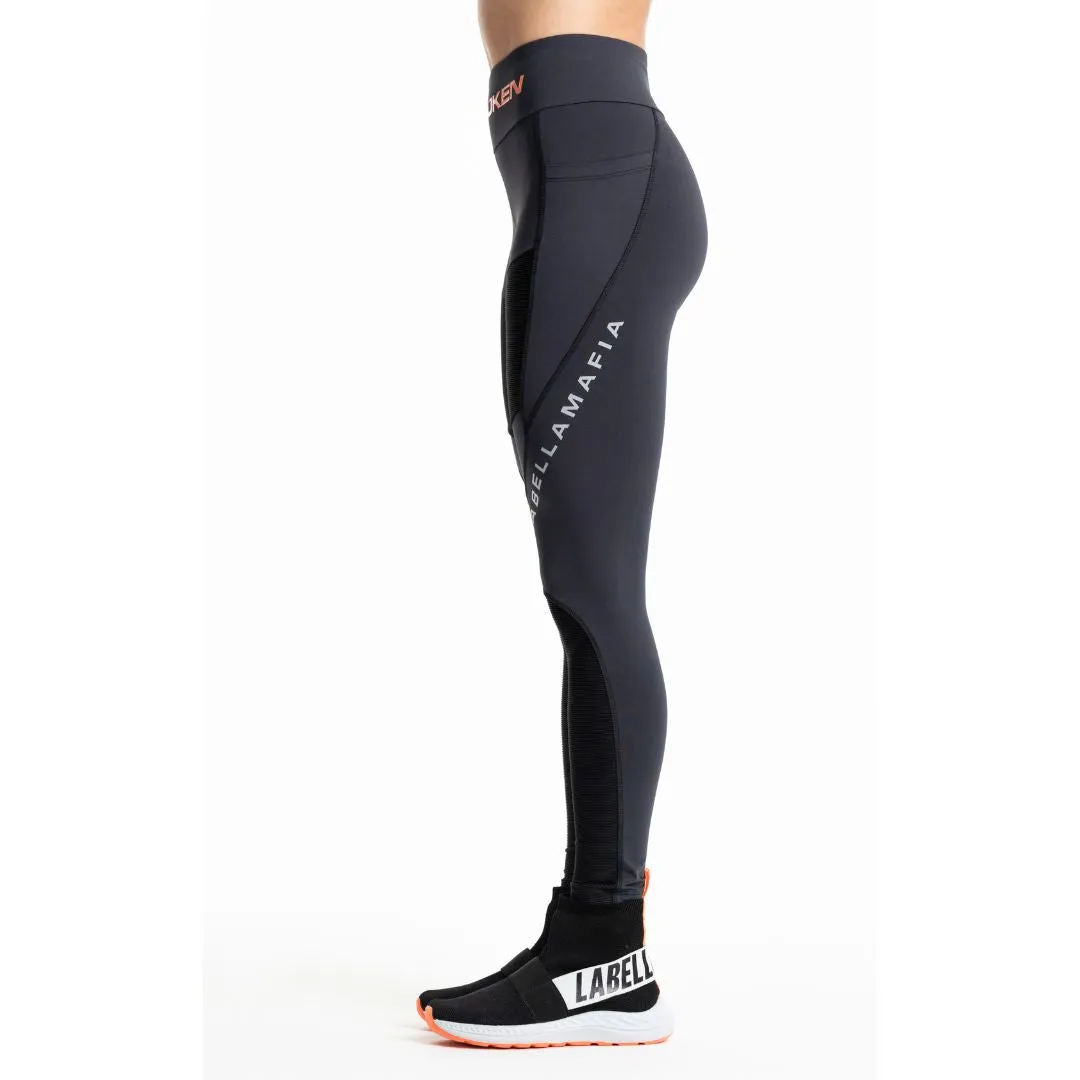 Legging Dopamina Negra-Gris