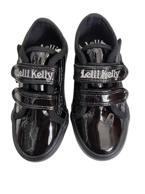 Lelli kelly black patent plimsols