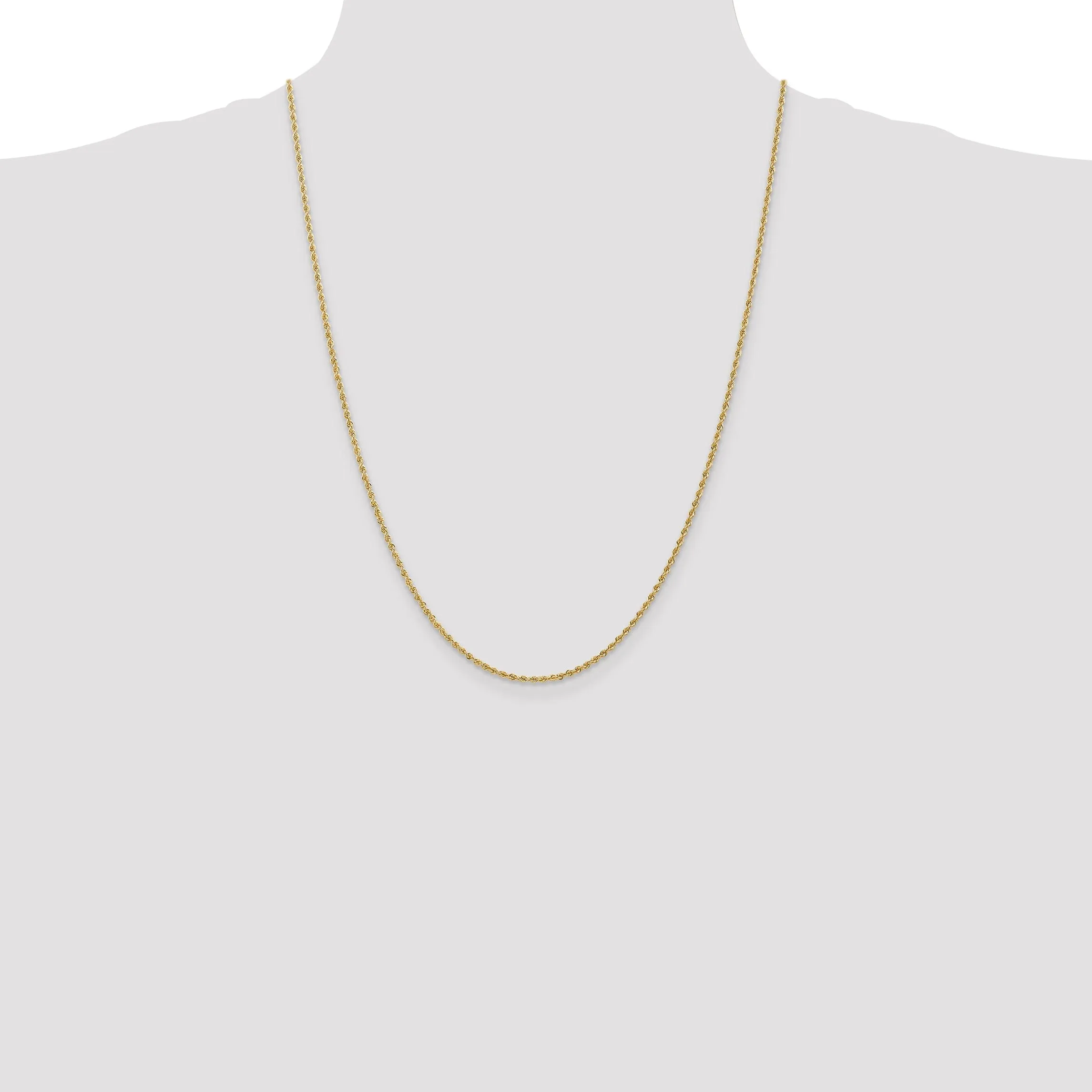 Leslie 14k Yellow Gold 1.6mm Solid Regular Rope