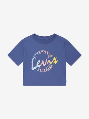Levi's Wear Girls Meet And Greet Script T-Shirt in Blue