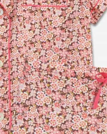 Liberty Print Floral Cotton Classic Short Pj Set in Anoki Rose | Anoki Rose