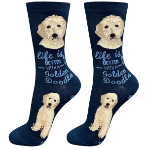 Life Is Better With A Goldendoodle Dog Socks