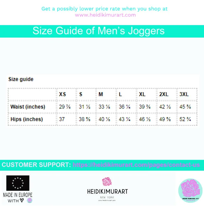 Light Green Men's Joggers, Solid Color Colorful Premium Sweatpants For Men-Made in EU/MX
