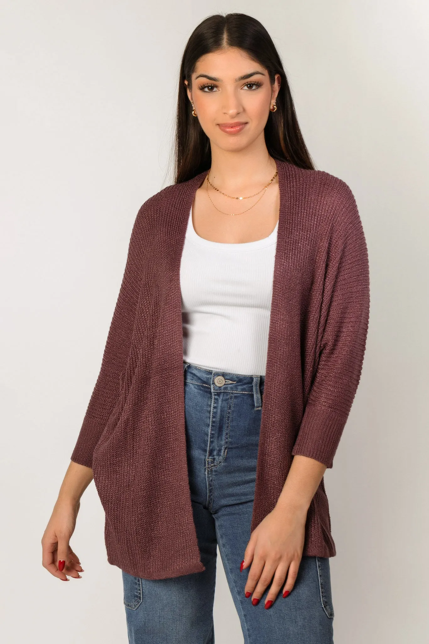 Lightweight Dolman Sleeve Cardigan