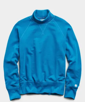 Lightweight Turtleneck Sweatshirt in Slate Teal