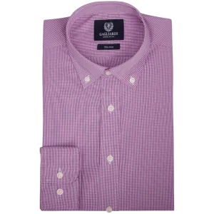 Lilac Mini Gingham Tailored Fit Buttondown Collar Shirt