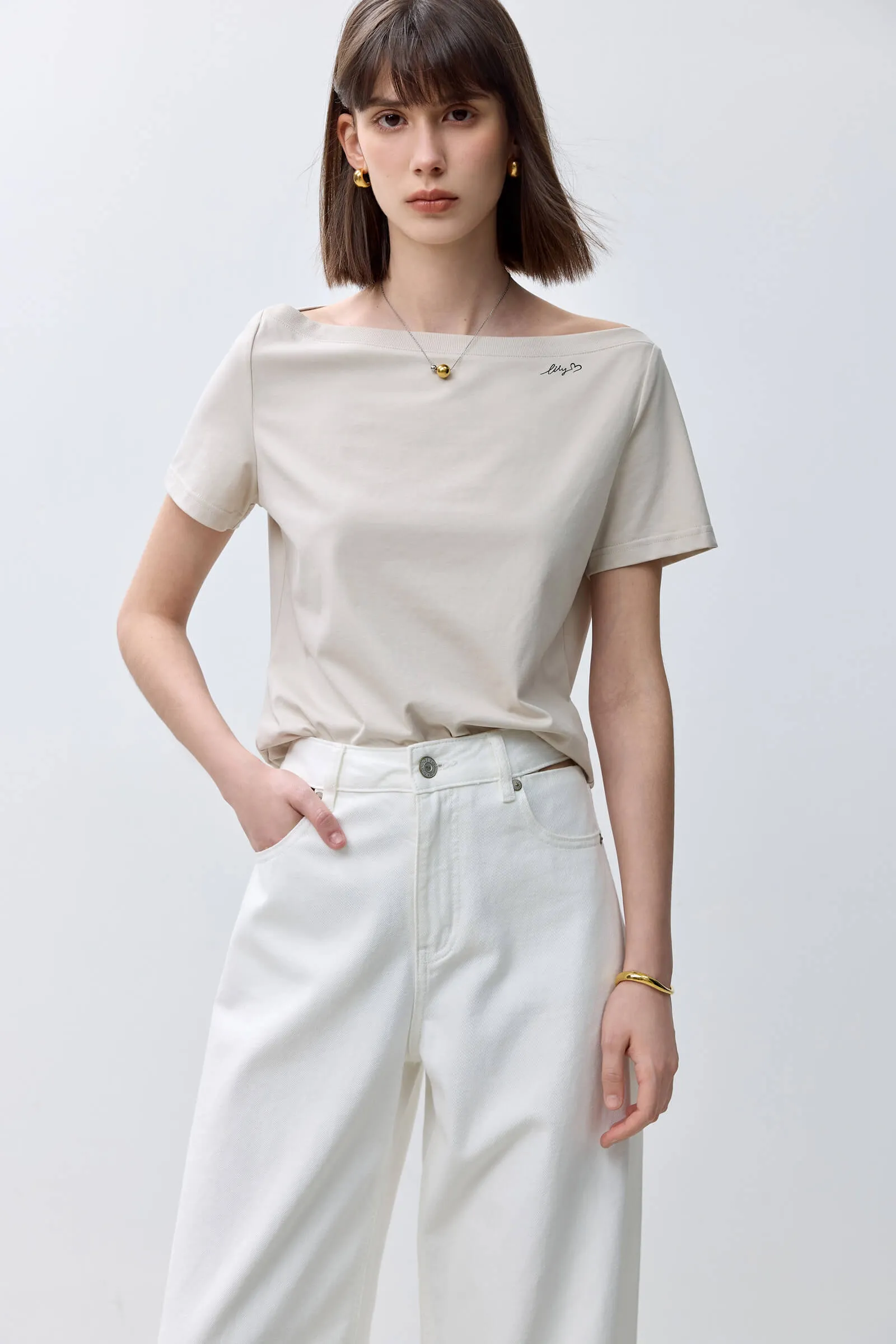 LILY Basic Versatile Short-Sleeve T-Shirt