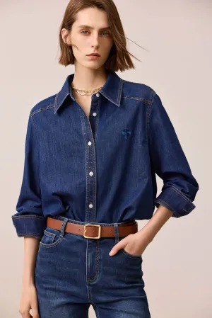 LILY Vintage Shoulder Denim Shirt
