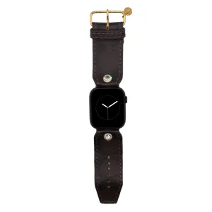 LIMITED EDITION - Upcycled Brown Coach Coated Canvas Sivella Watchband