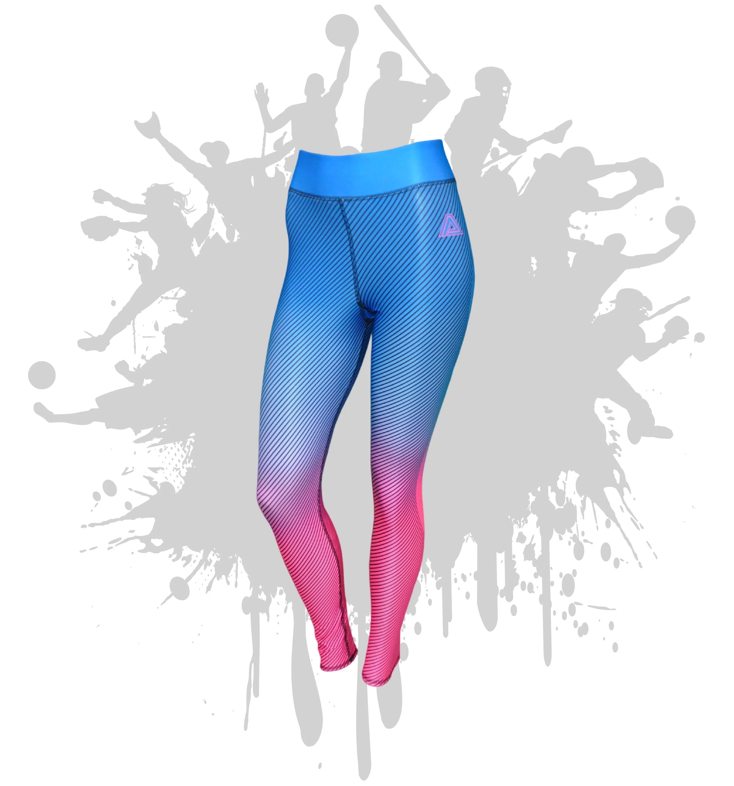Linear Womens Full Length and Capri Leggings (9 Colors)