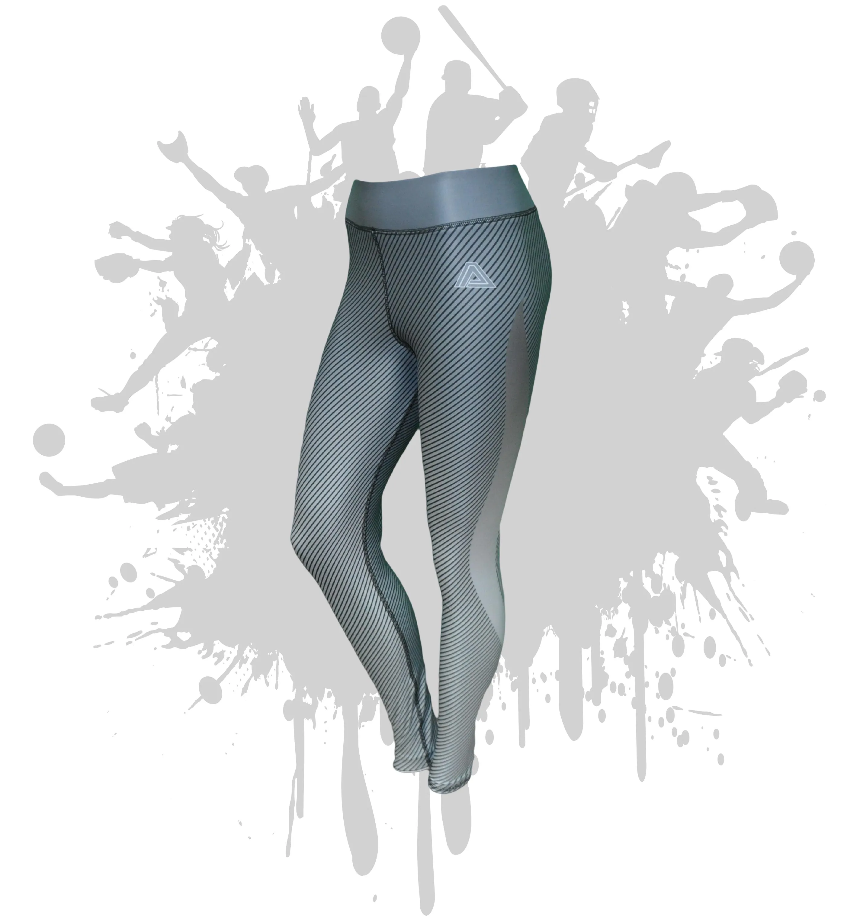 Linear Womens Full Length and Capri Leggings (9 Colors)