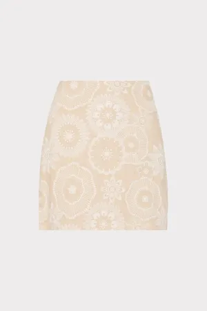 Linen Embroidered Skirt