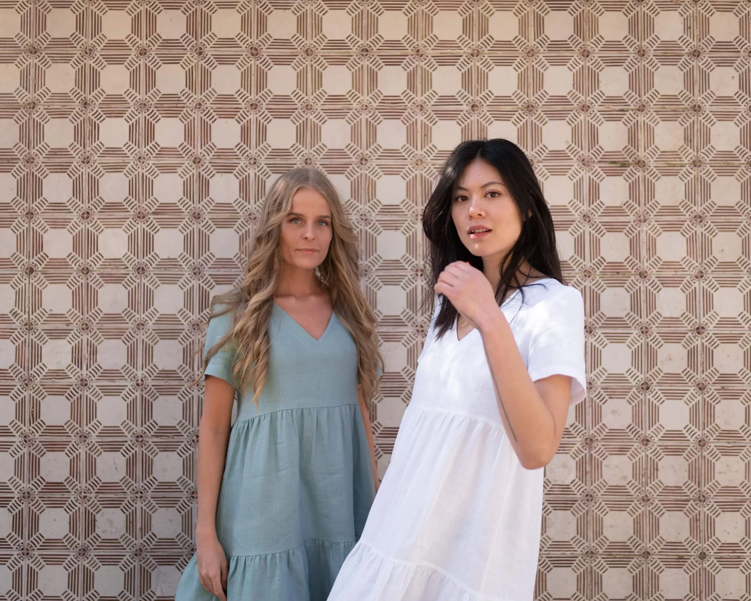 Linen Layer Dress Desert Sage Green
