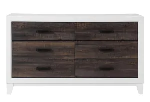 Lisbon Oak and White Dresser - Spacious Dresser
