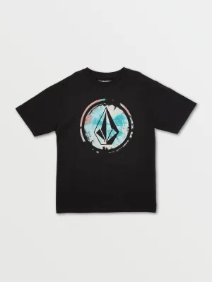 Little Boys Circle Stone Fill Short Sleeve Tee - Black Combo