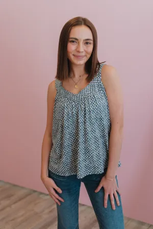 Liverpool Navy Textured Tank Top