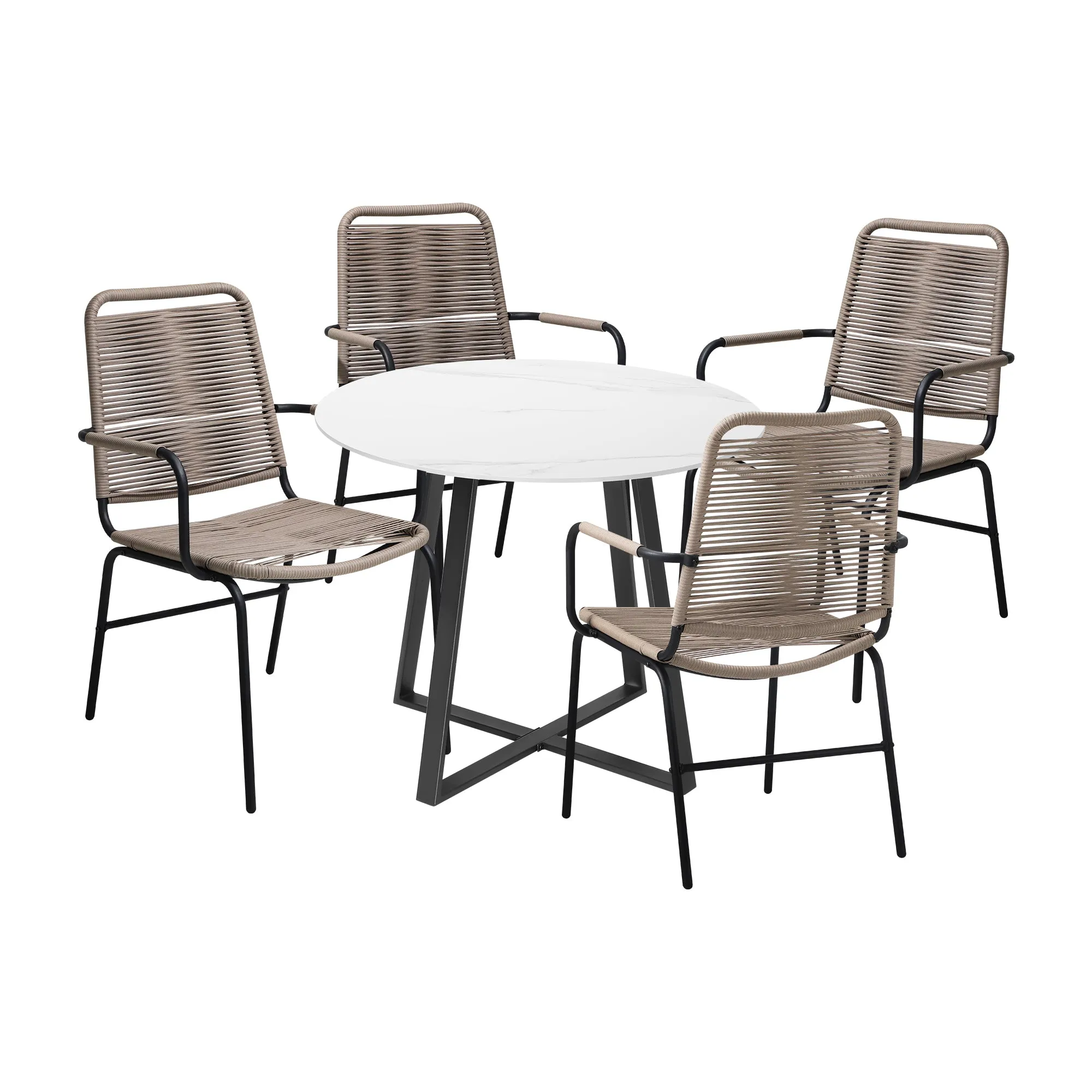 Livsip 5-pc Outdoor Dining Set Garden Patio Furniture Setting