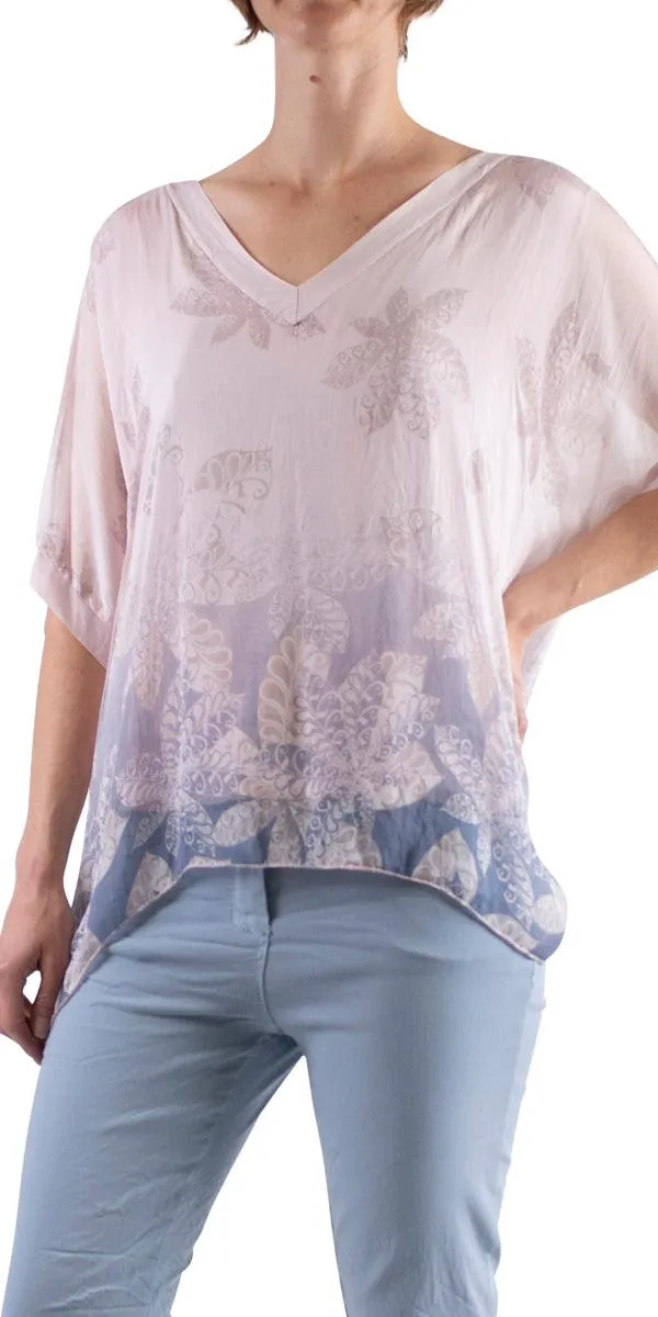 Lizane Leaf Print Blouse