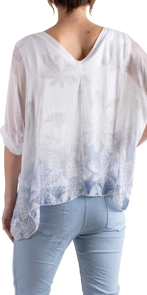 Lizane Leaf Print Blouse