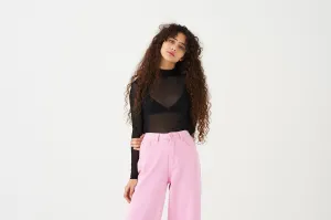LO Black Sheer Turtleneck