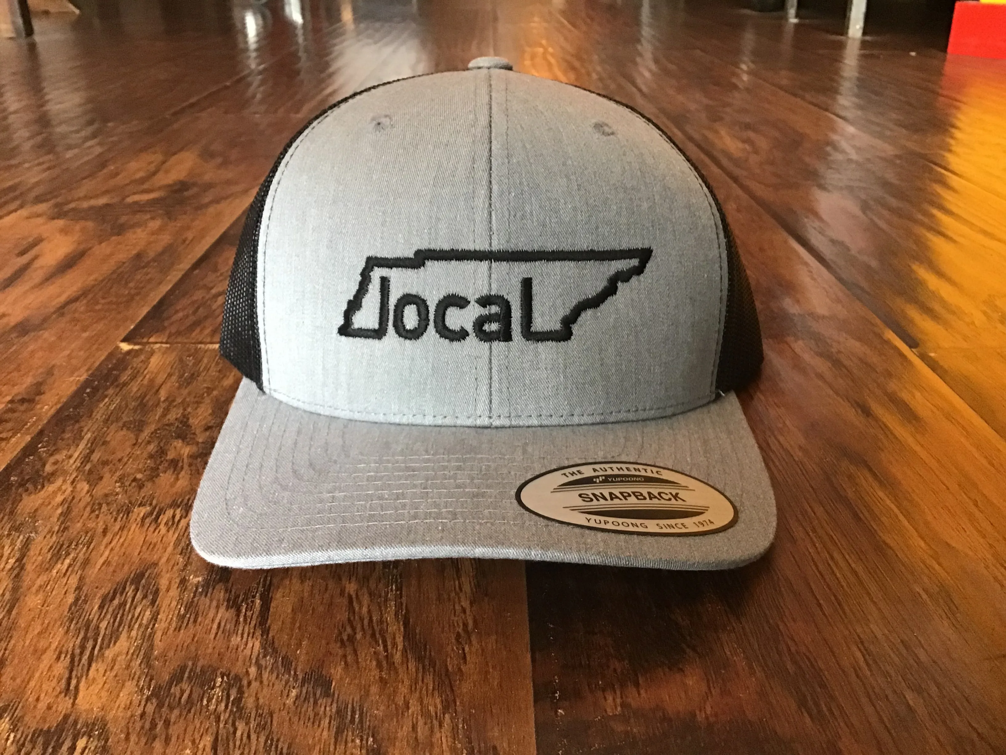 Local Trucker Hat - Heather Gray/Black with Black Stitching