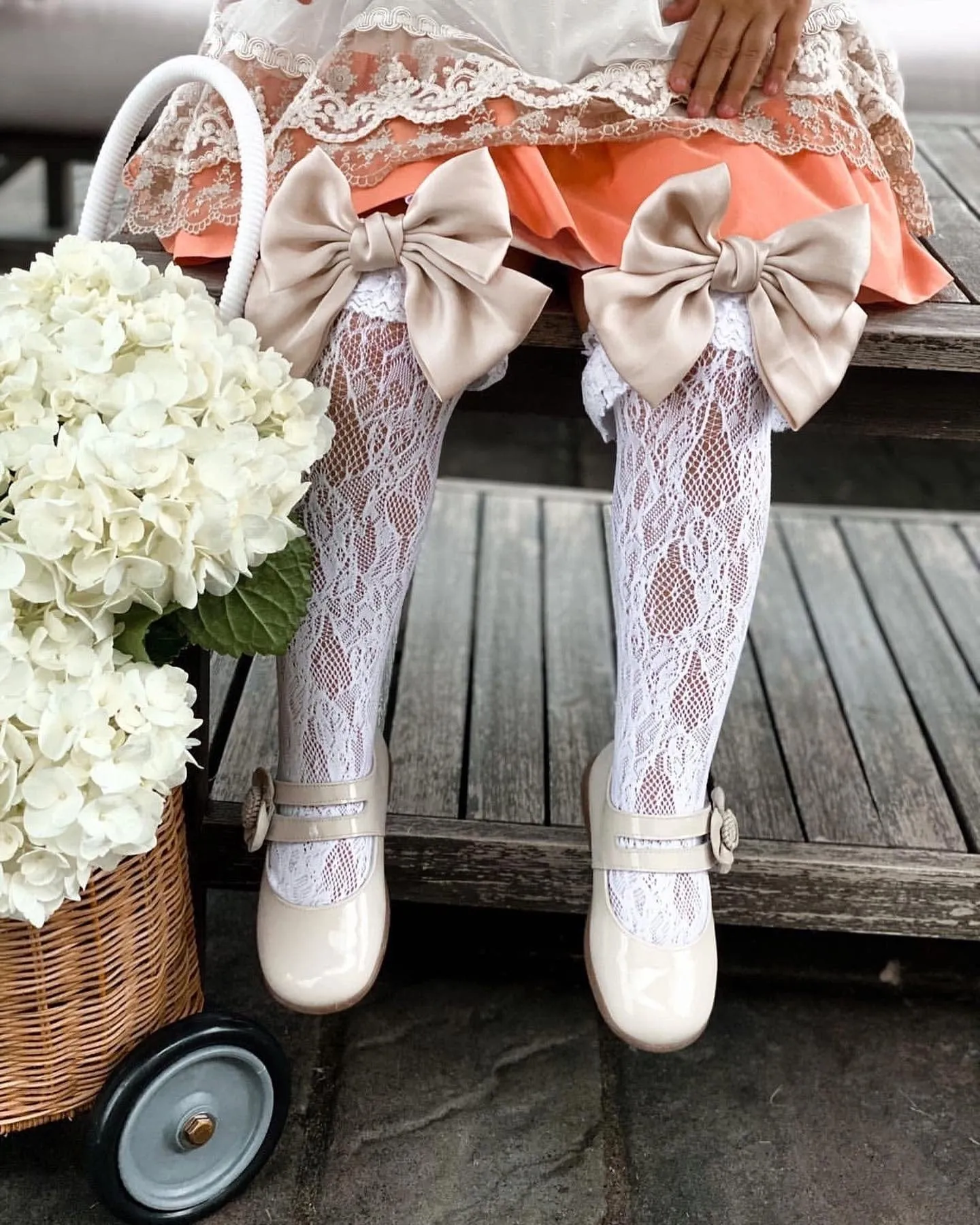 Lola Lace Socks with Satin Bows