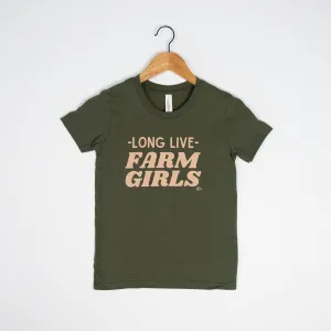 Long Live Farm Girls Olive Toddler/Youth Tees