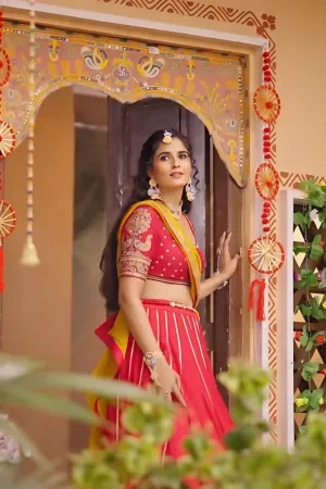 LOOK THE ABSOLUTELY EXQUISITE MIRIELLE LEHENGA SET