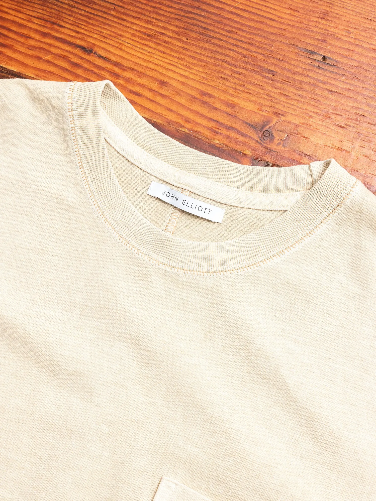 Loose Stitch Pocket Tee in Washed Dune