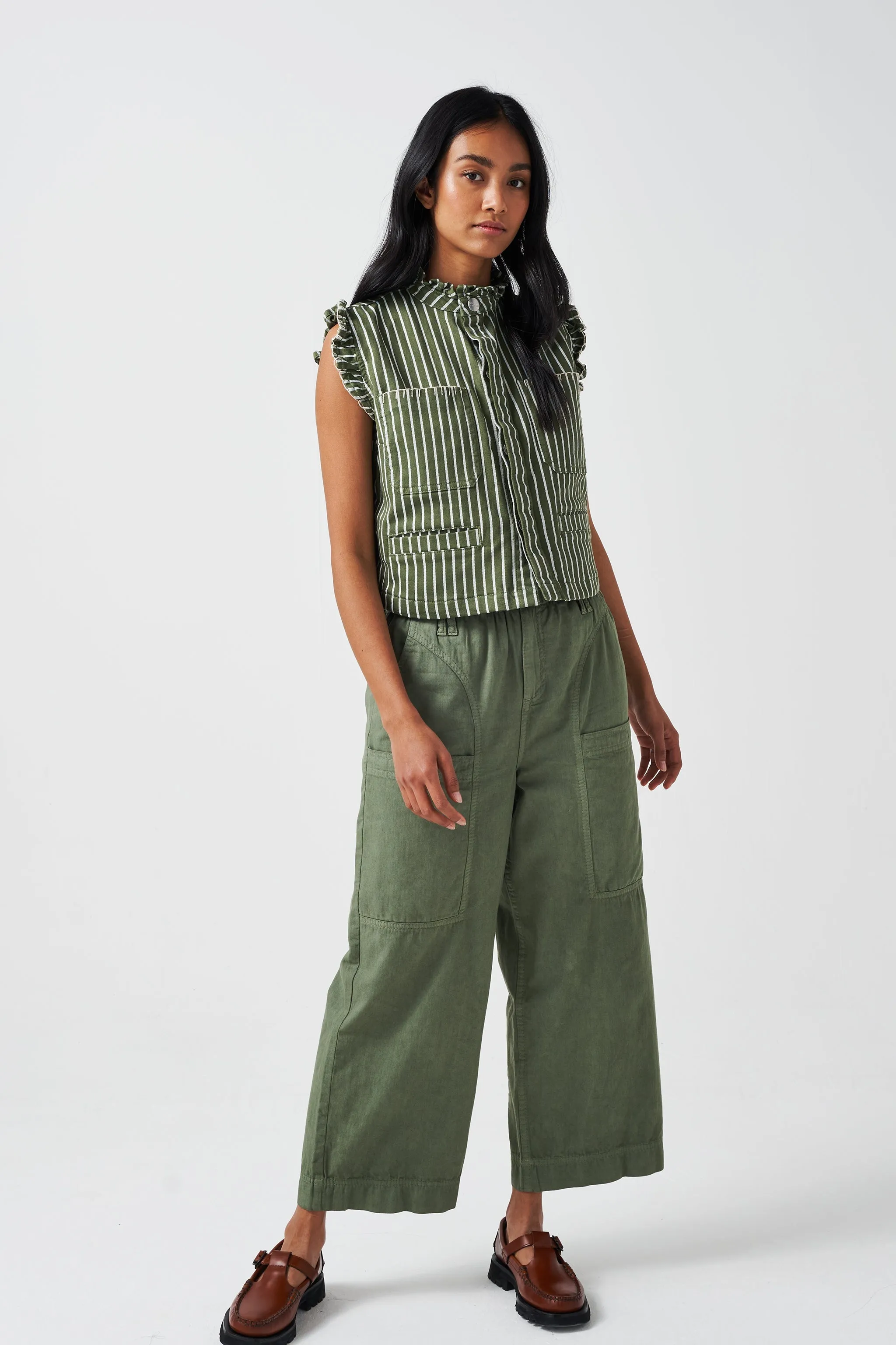 Louis Pant in Moss Denim
