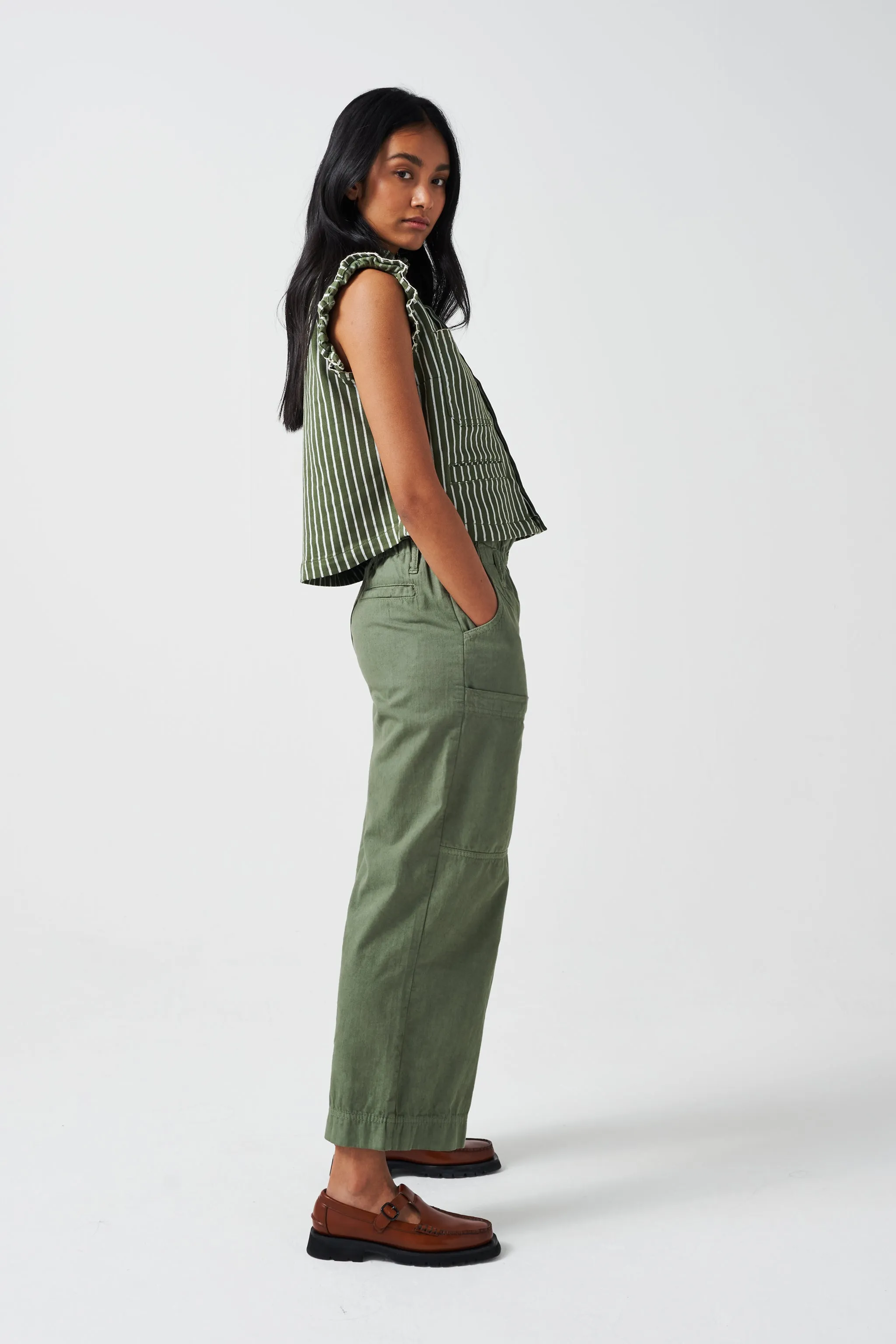 Louis Pant in Moss Denim