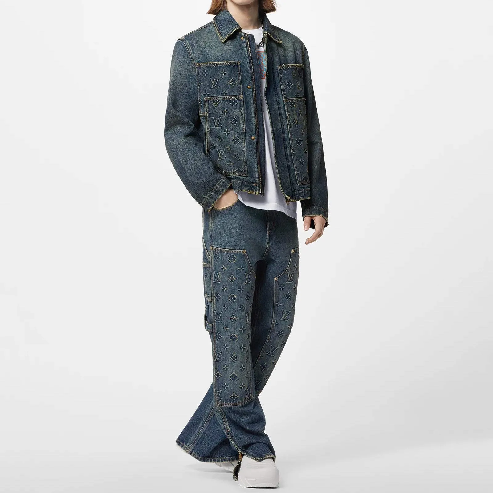 LOUIS V Workwear Denim Pants