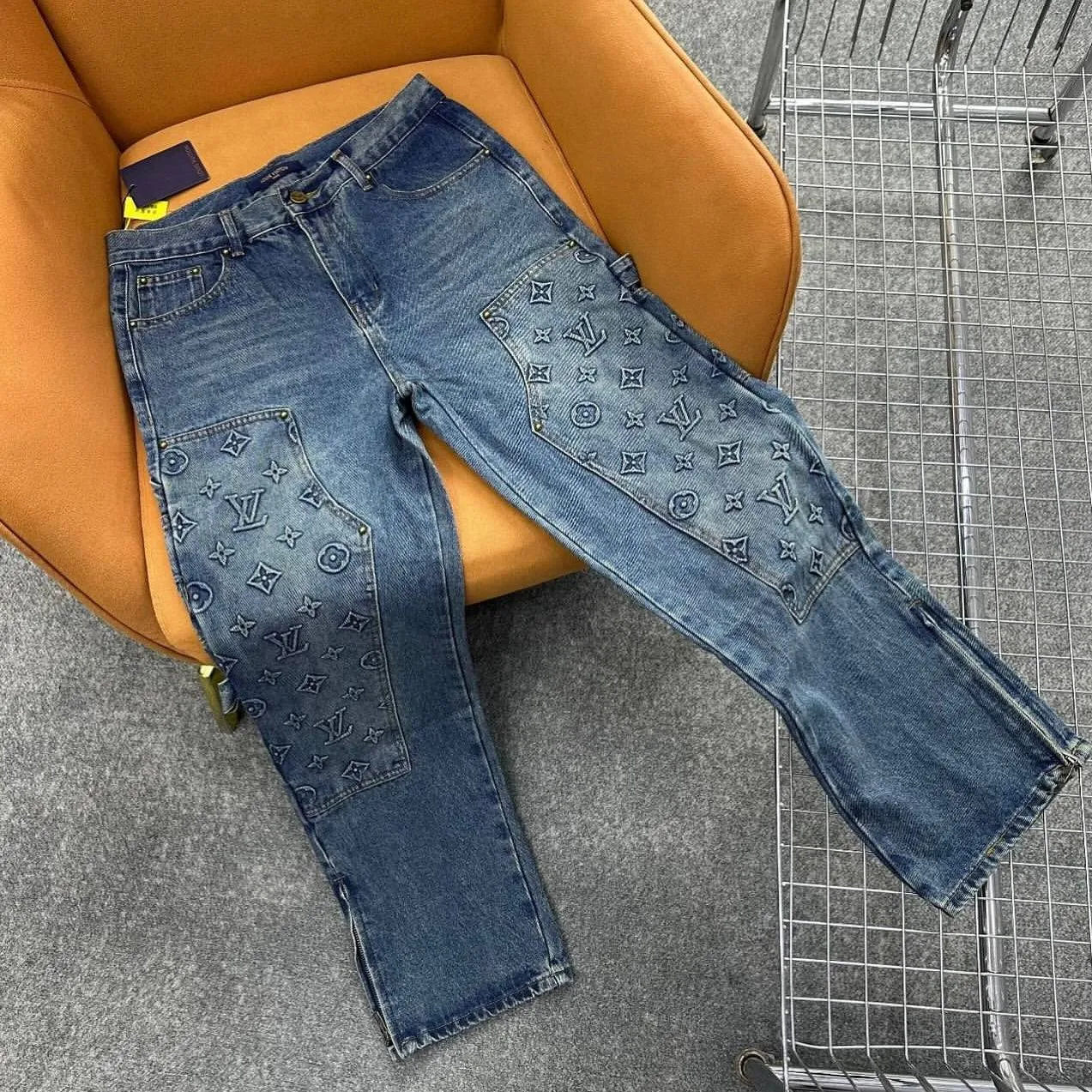 LOUIS V Workwear Denim Pants