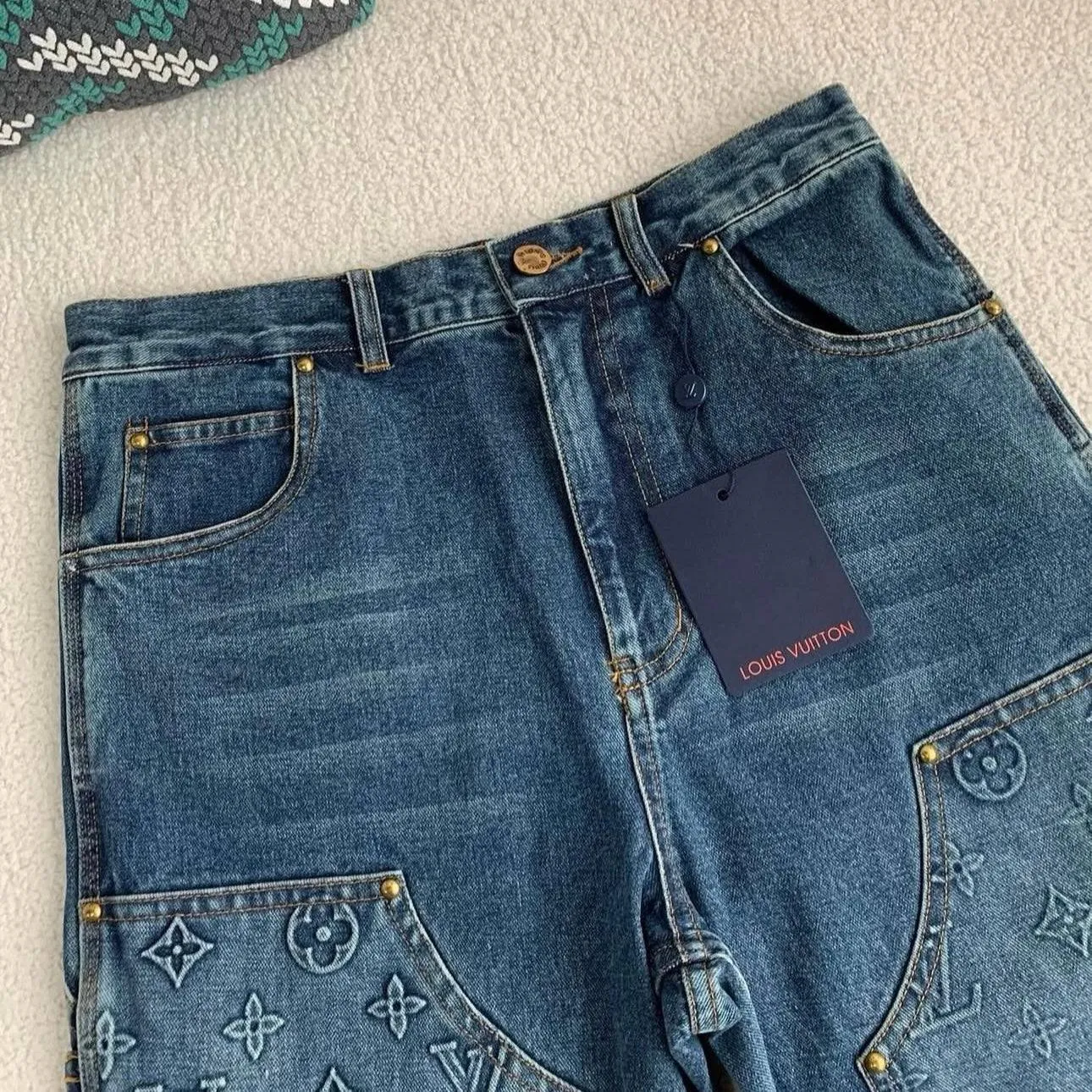 LOUIS V Workwear Denim Pants