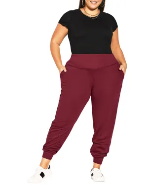 Lounger Cotton-Blend Jogger | Dark Cherry