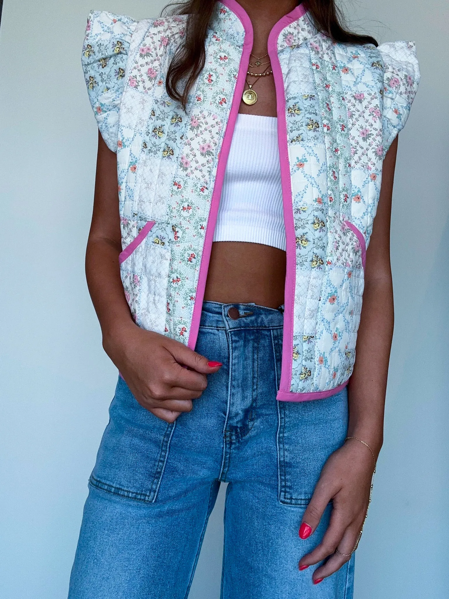 Love In Bloom Quilted Vest