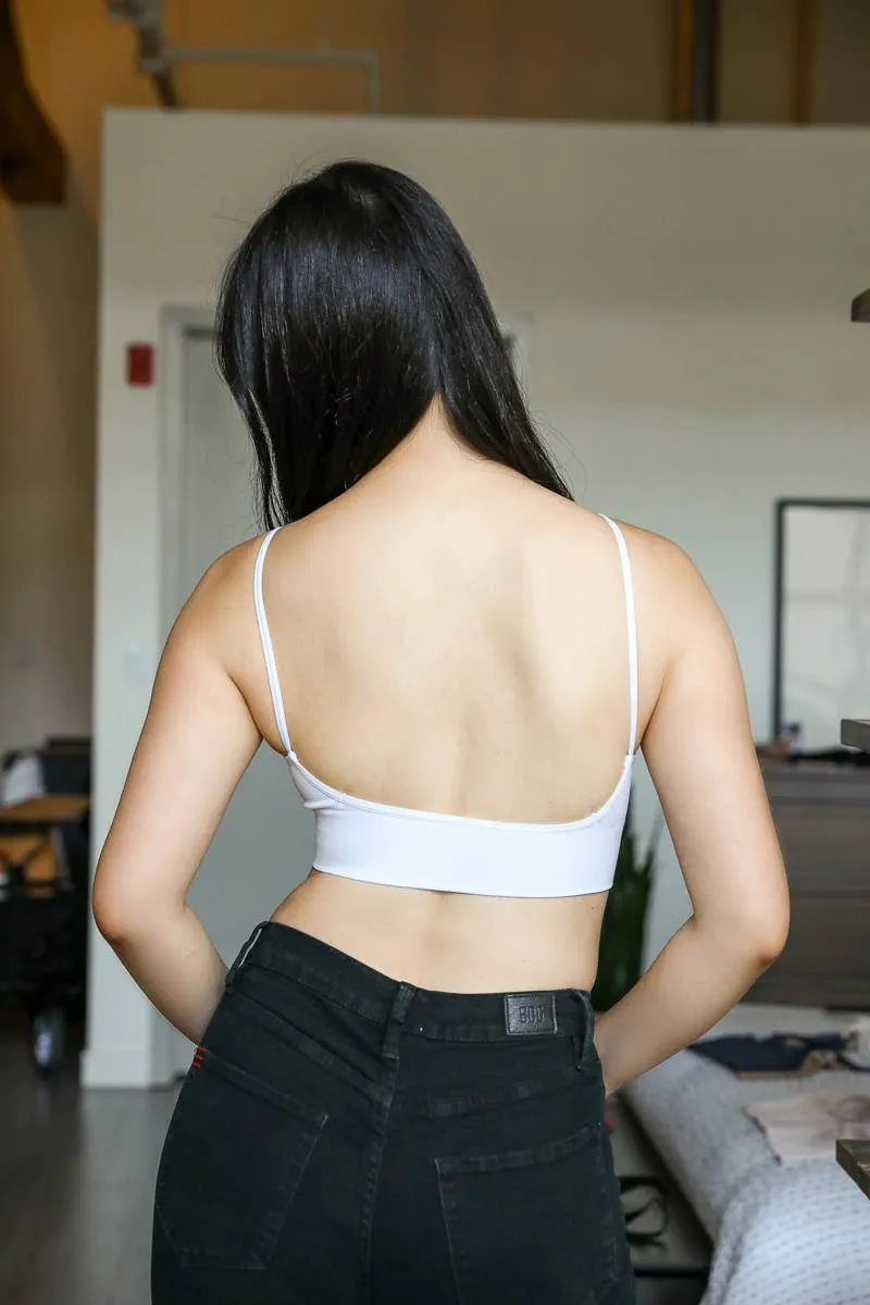Low Back Basic Seamless Bralette: Black