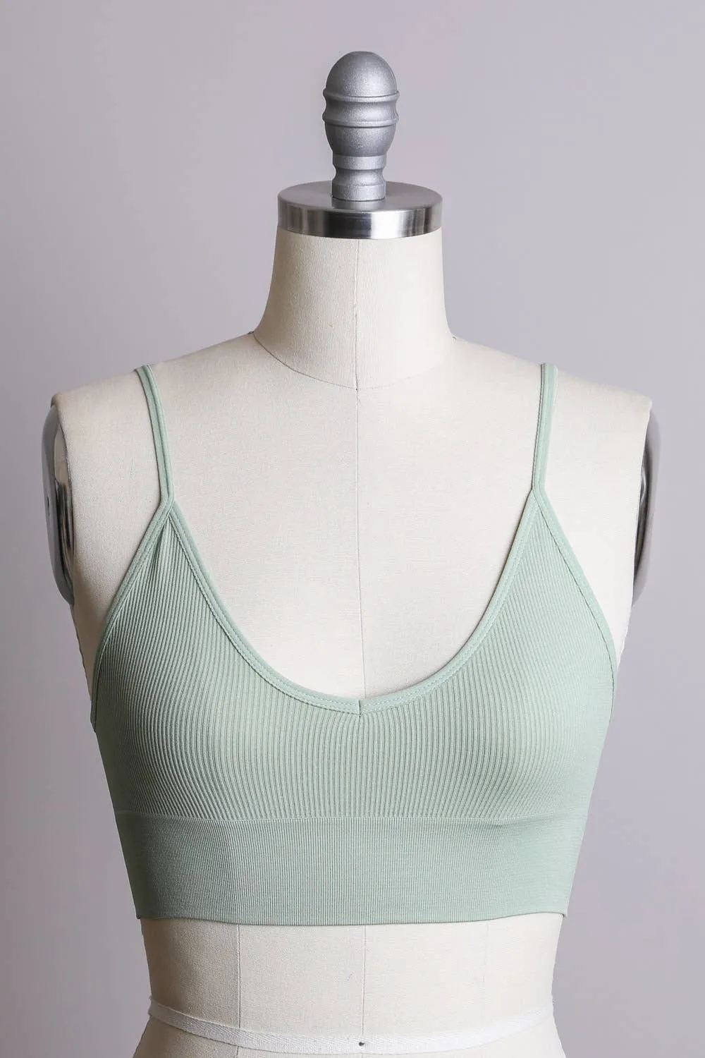 Low Back Basic Seamless Bralette: Black