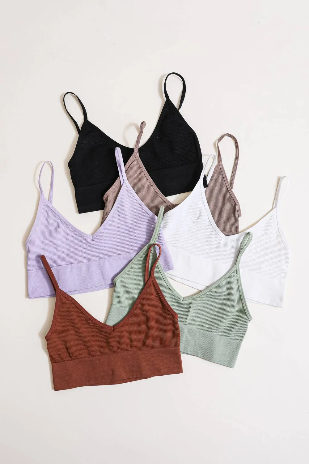 Low Back Basic Seamless Bralette: Black