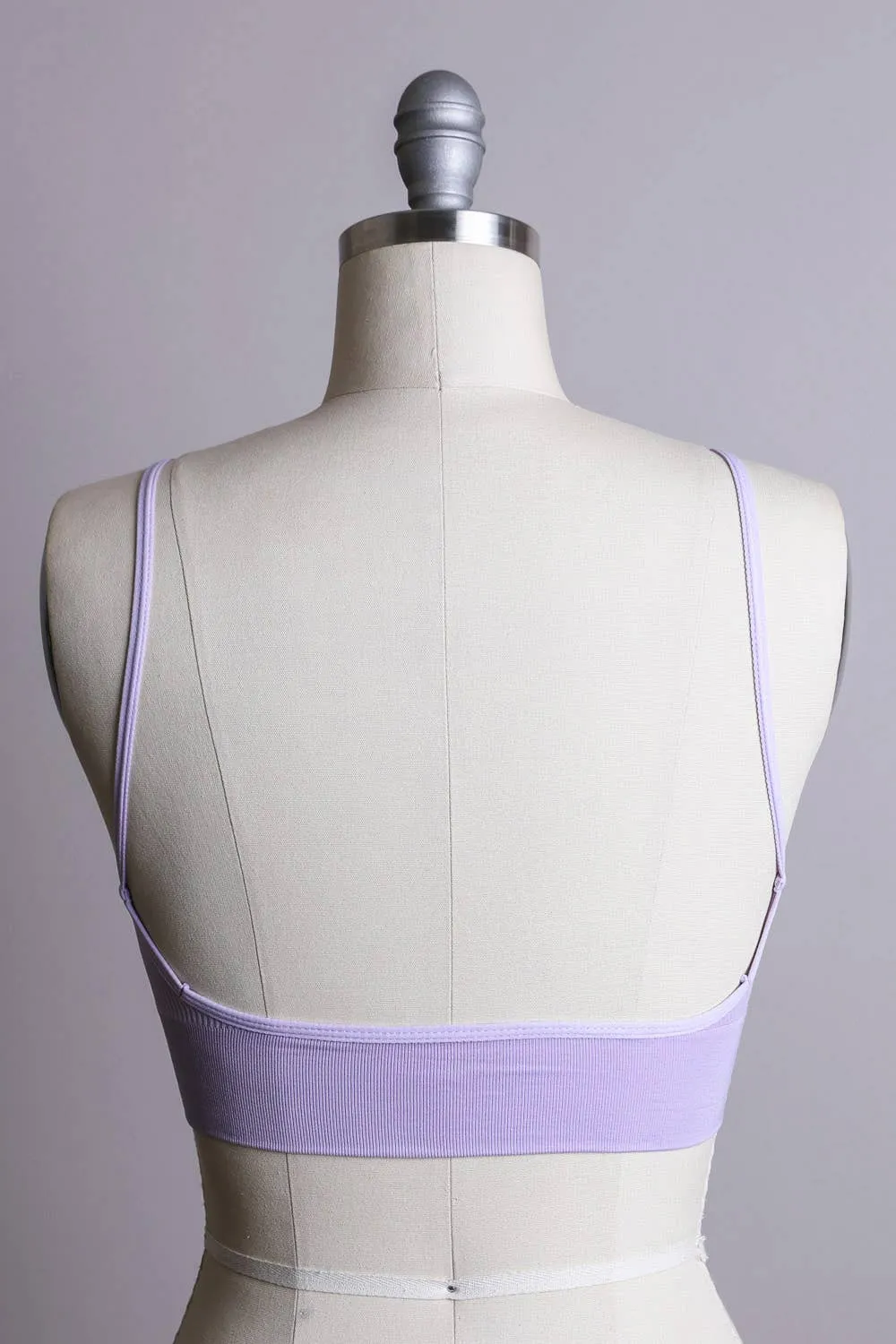 Low Back Basic Seamless Bralette: Black