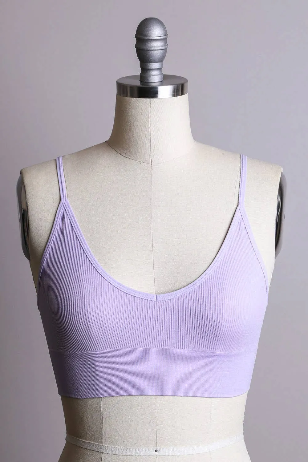 Low Back Basic Seamless Bralette: Black