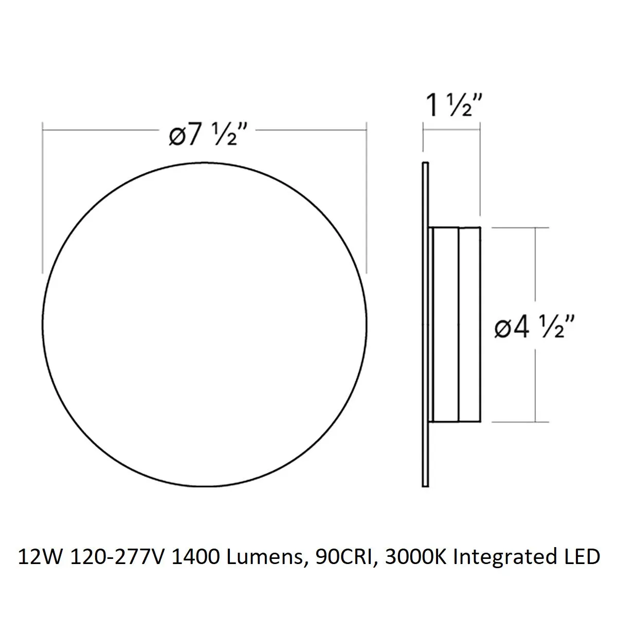 LP Round Outdoor LED Wall Sconce