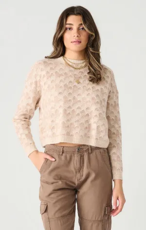 Ls Scalloped Stitch Sweater