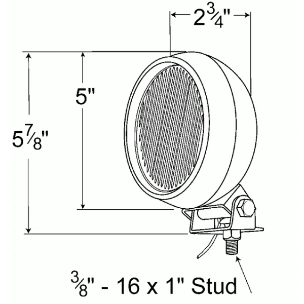 LTG 64931 Grote Rubber Tractor Incandescent Par 36 Utility Light (Swivel)