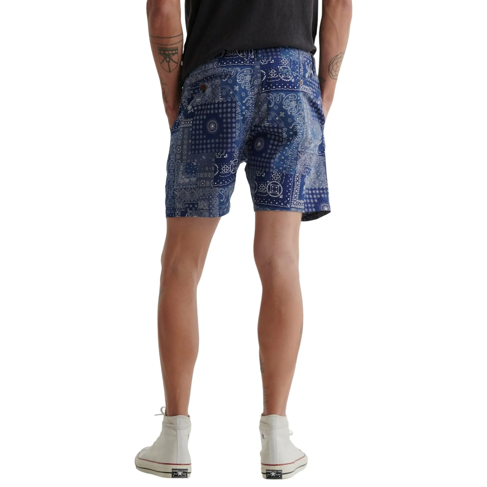 Lucky Brand Men's Bandana Print Lightweight Cotton Blend Shorts