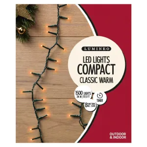 Lumineo 1500 Classic Warm LED Compact Christmas Lights (34m)